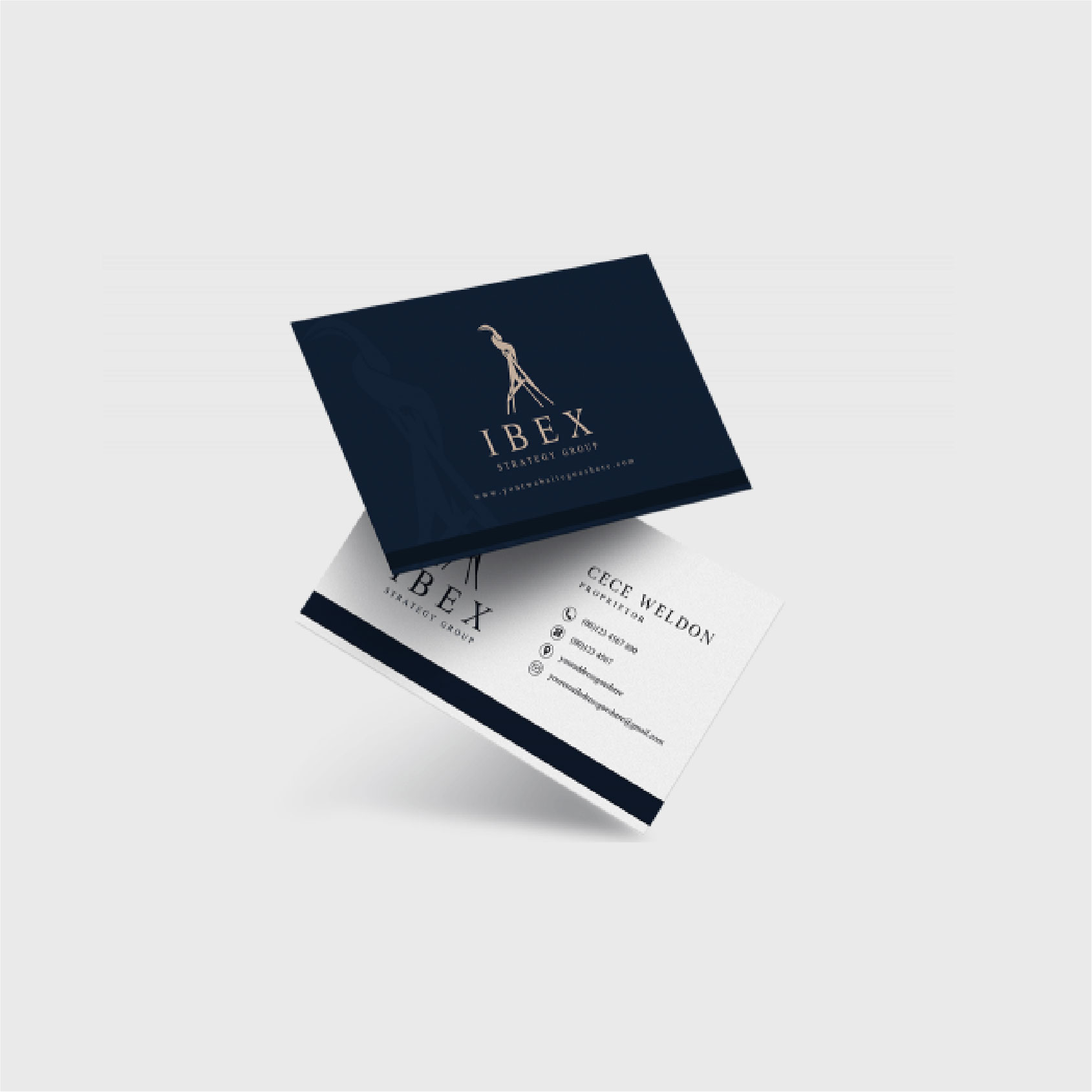 Business card design close-up - EzyPrint Lahore