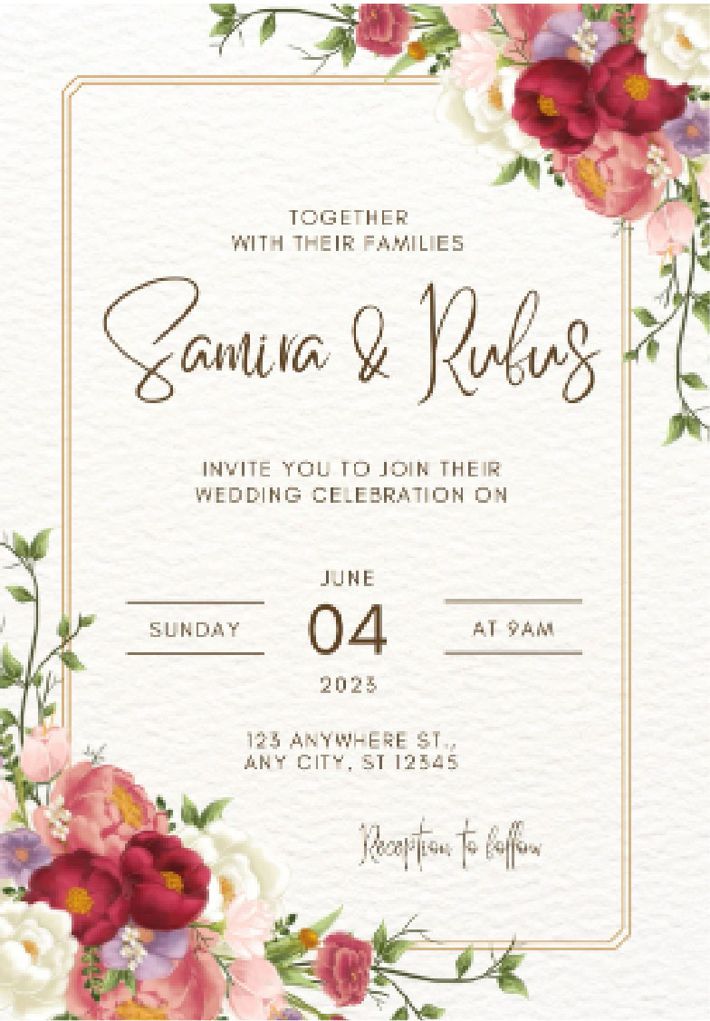 Invitation card design close-up - EzyPrint Lahore